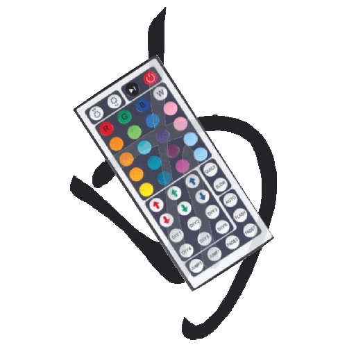 telecommande-44-touches-le-voyant-lumineux-multicolore