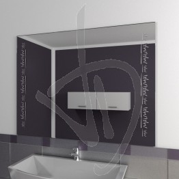 Specchio bagno, con decoro A038