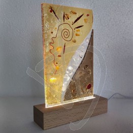 Abat-jour in vetro di murano tonalità ambra 1