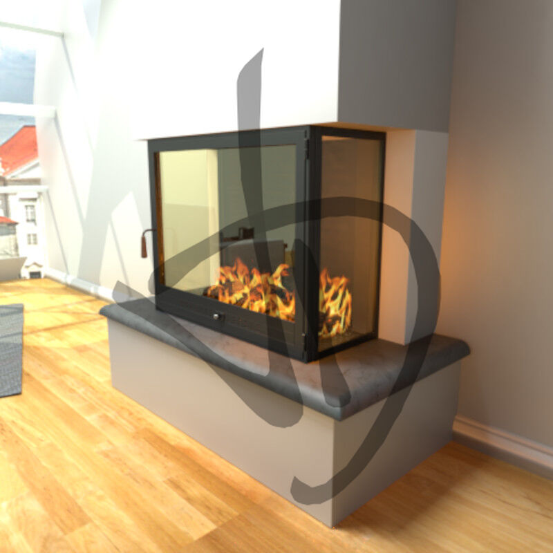 Fermeture de cheminée d'angle Double coin 90 gauche et 90 droite 2 2 - Strutture Angolari