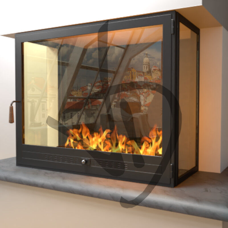 Fermeture de cheminée d'angle double coin 90 gauche et 90 droite 3 2 - Strutture Angolari