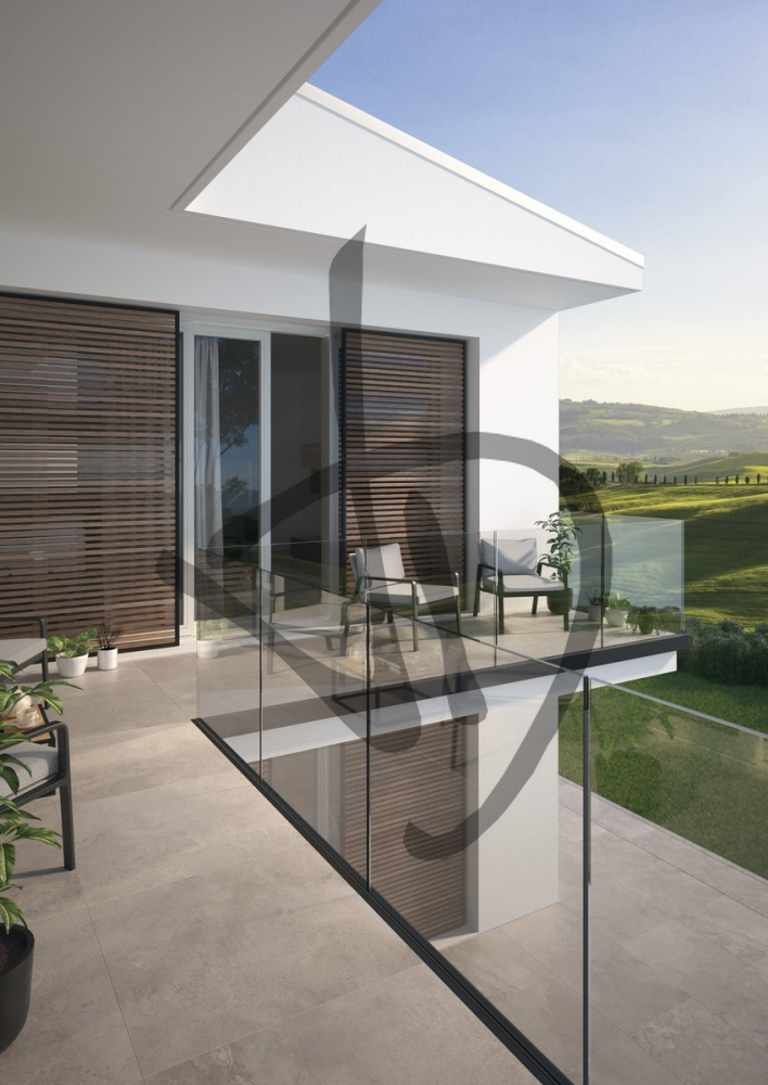 Garde-corps en verre transparent pour balcons extérieurs - Garde-corps en verre