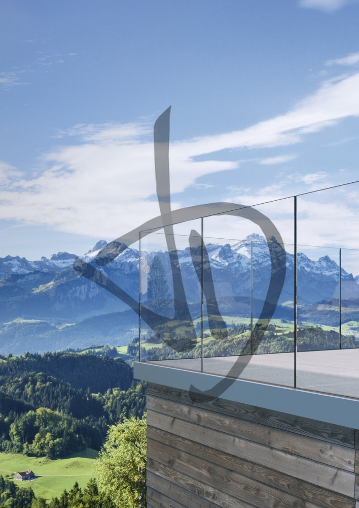 Parapets en verre transparent - Garde-corps en verre