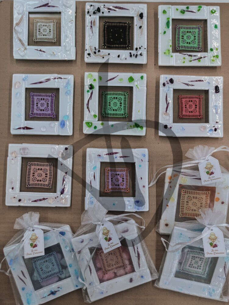 Cadeaux en verre de Murano avec inserts de poinçon valsésien faits à la main - Cadeaux de fête