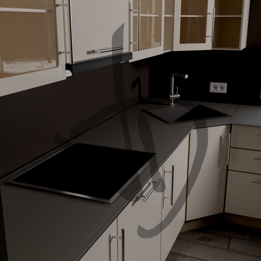 Plan de travail de cuisine en verre poli satiné - Verres pour plan de travail
