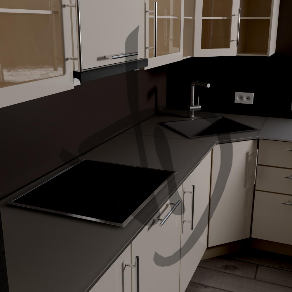 Plan de travail de cuisine en verre poli satiné - Verres pour plan de travail