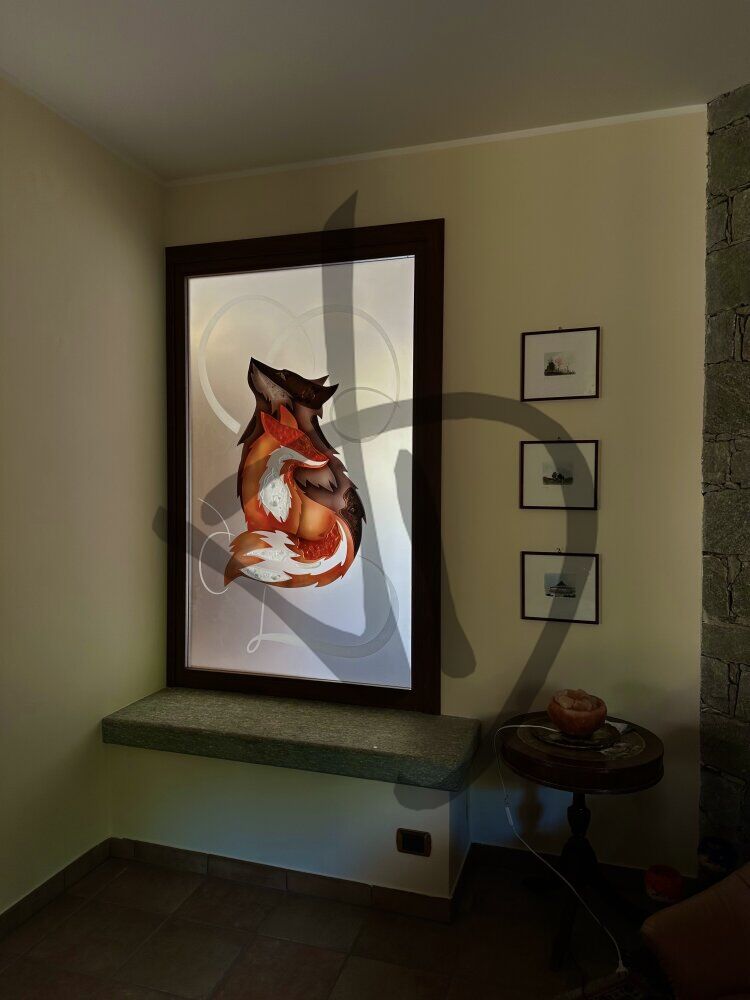 Cloisons de séparation 3 - Vitraux décorés colorés