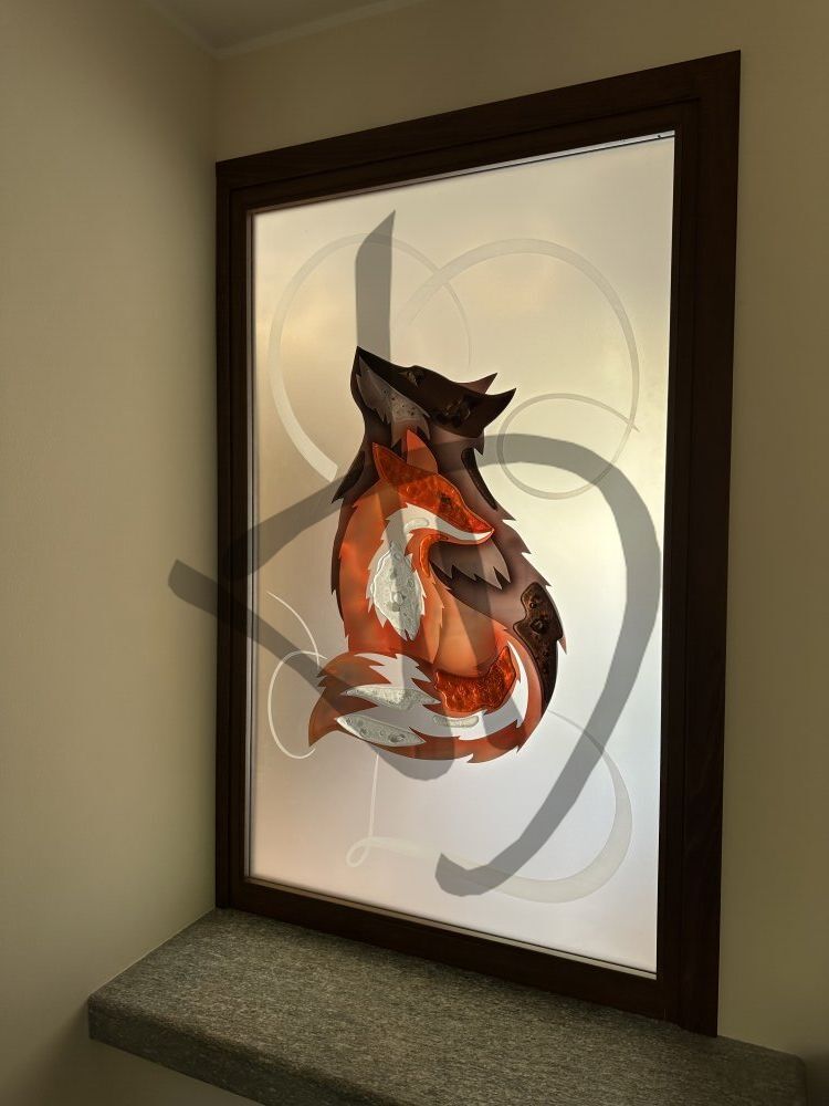 Cloisons de séparation - Vitraux décorés colorés